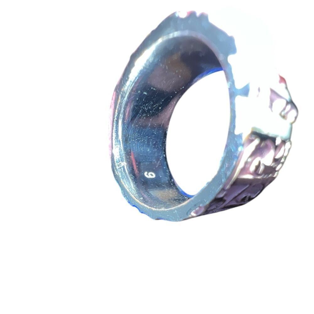 DIOR Vintage Women's Pink Iconic Trotter Girly Ring Monogram Silver Ring US 6 - Picture 3 of 4